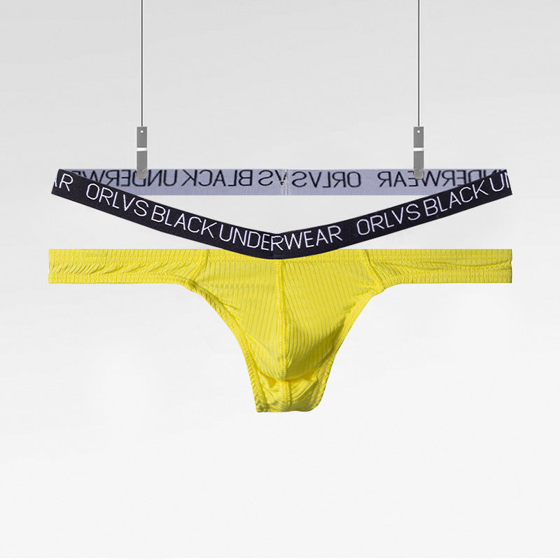 Men’s Low-Rise Sexy Cotton Thong with U-Pouch Lift – Breathable, Soft, Butt-Enhancing Underwear | KKCAT OR6312A