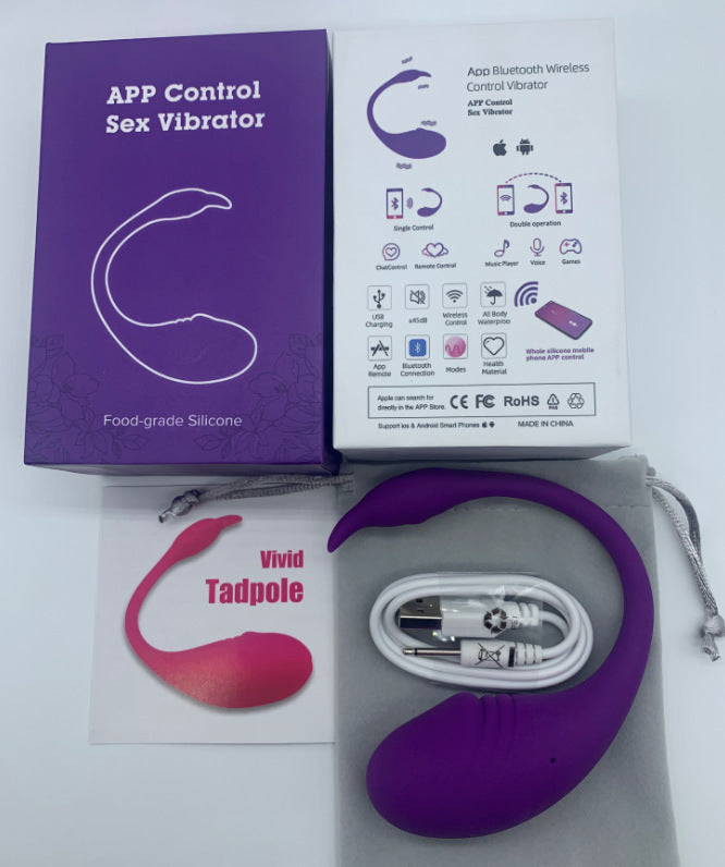Tadpole App-Controlled Bluetooth Vibrator – Wearable Wireless Remote Vibrator for Women | Waterproof, Liquid Silicone, Live Interaction