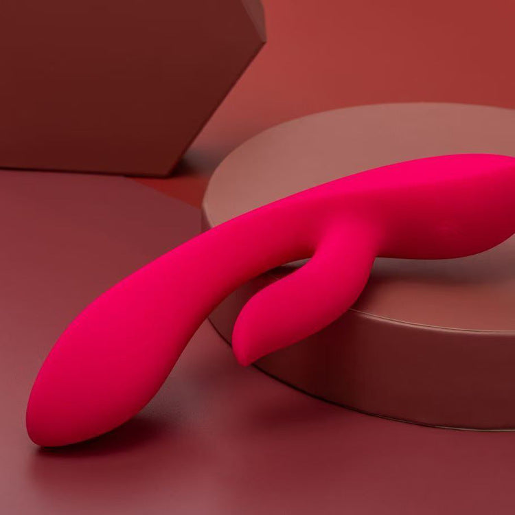 9-Mode Dual Vibration Split Silicone Massager – Waterproof IPX7, Rechargeable Liquid Silicone Vibrator for Women