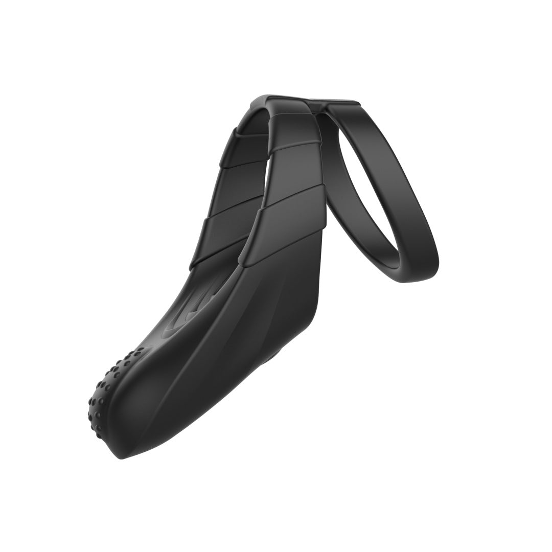 Black Feather Ring Rechargeable Lock Sperm Ring Men'S Vibrating Elephant Ring Silicone Electric Remote Control Triple Beam Sperm Set Double Ring Fun