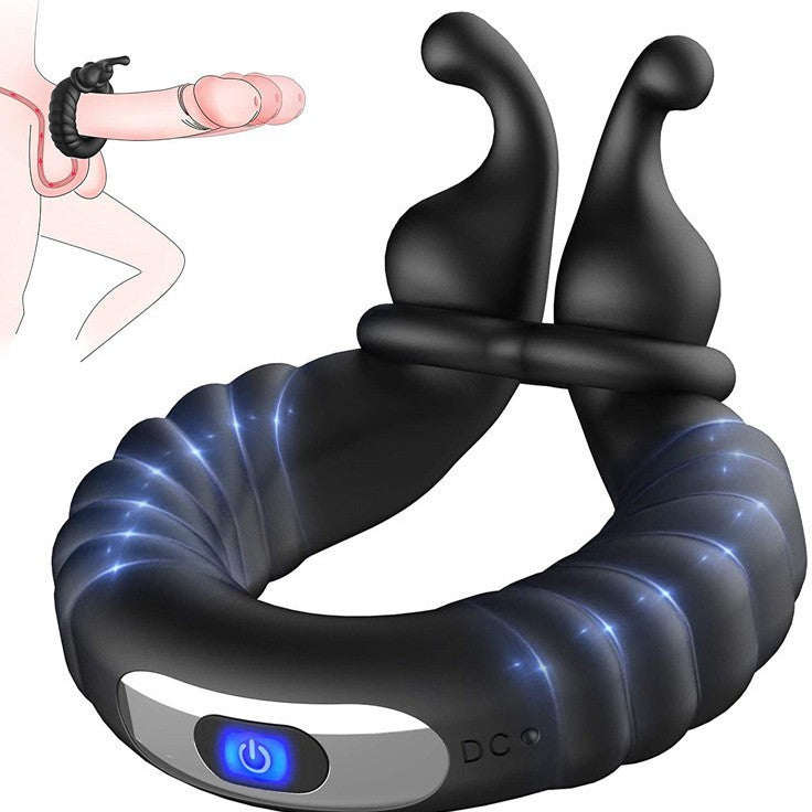 Snail Lock Semen Ring Wireless Charging Vibration Lock Semen Ring Male Masturbator Adult Products Penis Exerciser Direct Sales