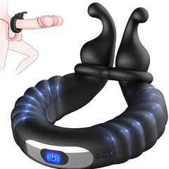 Snail Lock Semen Ring Wireless Charging Vibration Lock Semen Ring Male Masturbator Adult Products Penis Exerciser Direct Sales