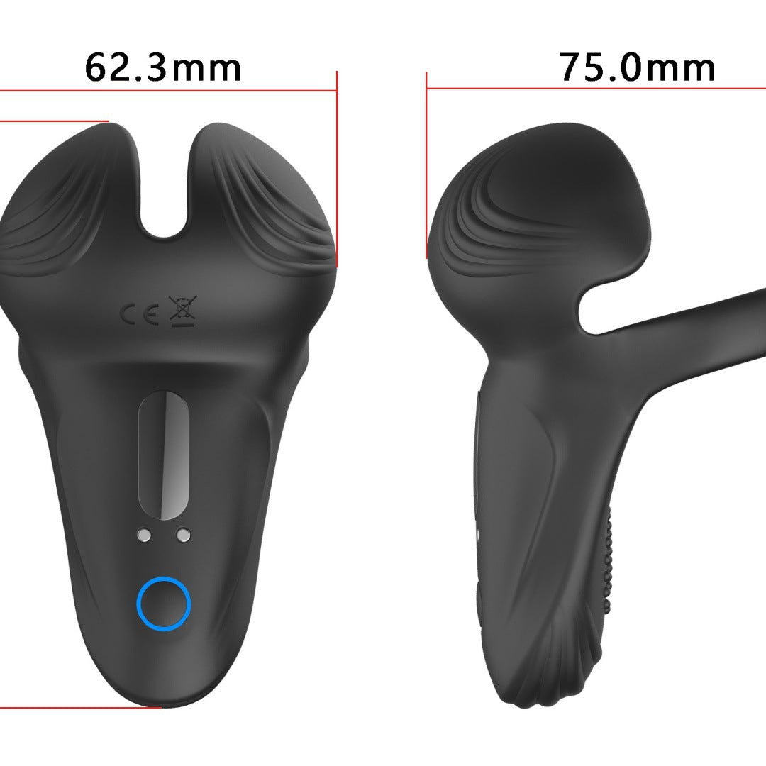 Rechargeable Locking Sperm Ring For Men, Vibrating Elephant Ring, Silicone Electric Remote Control, Triple Beam Sperm Set, Double Ring Fun