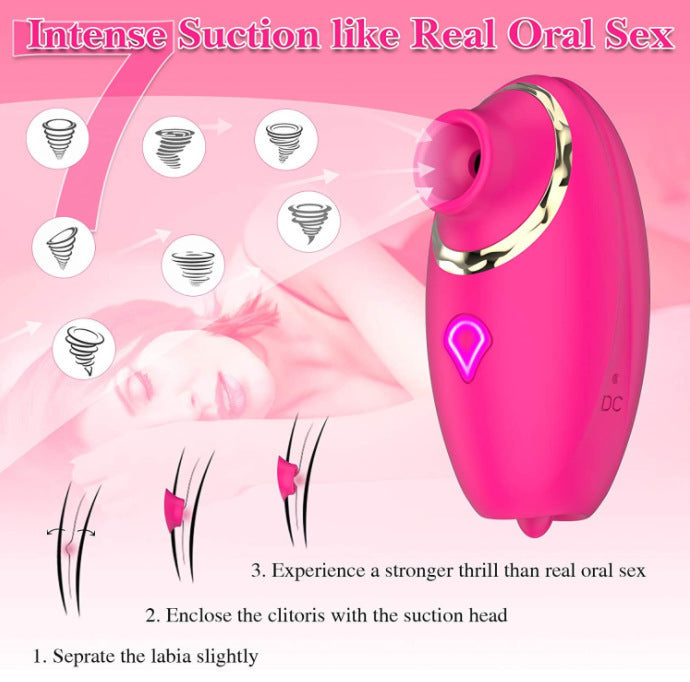 Pandora 4-in-1 Clitoral Sucking Vibrator – 7 Modes Licking, Tapping & Suction Tongue Stimulator, Waterproof Rechargeable Massager for Women