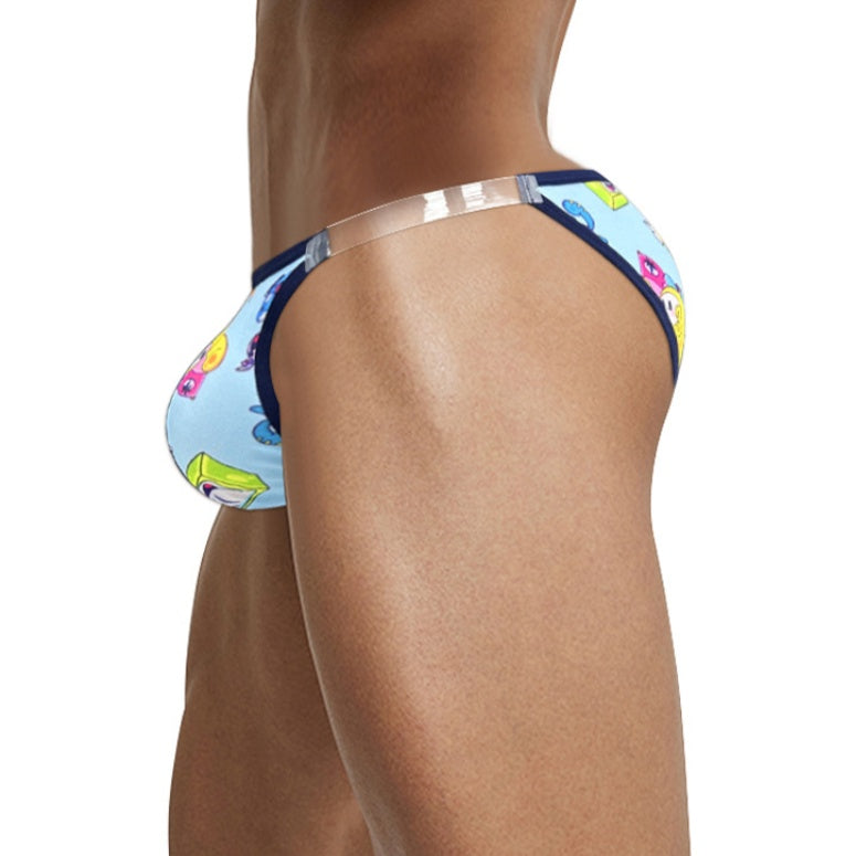 Men’s High-Cut Bikini Briefs with Transparent Waistband – Low-Rise Athletic Nylon Underwear | MP2992