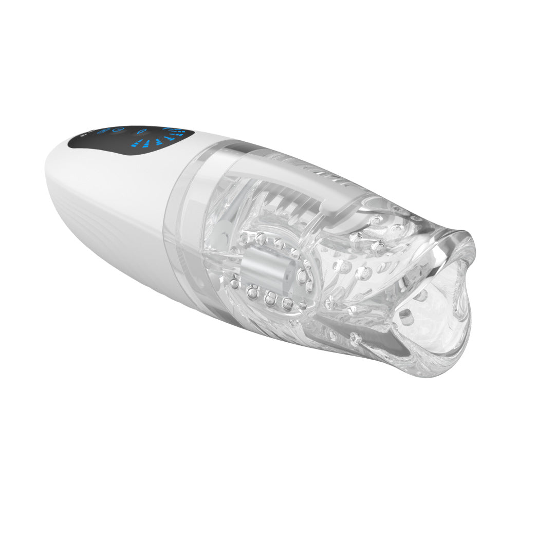 TPE Oral Simulation Cup – 5 Bite Modes & 8 Vibration Patterns, Magnetic Charging, Waterproof IPX6