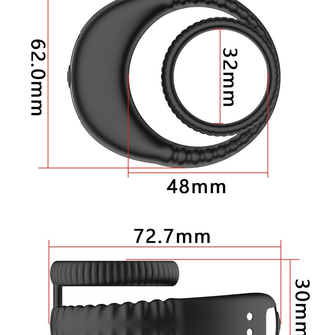 King Kong Ring Rechargeable Lock Sperm Ring Men'S Vibrating Elephant Ring Silicone Electric Remote Control Triple Beam Sperm Set Double Ring Fun
