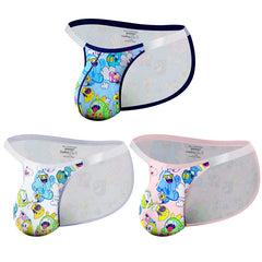 Men’s High-Cut Bikini Briefs with Transparent Waistband – Low-Rise Athletic Nylon Underwear | MP2992