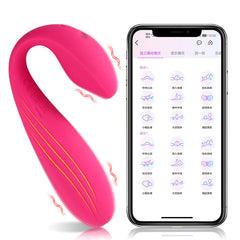 App Dual Shock Wearable Vibrator – U-Shaped Remote Control Vibrating Egg for Women | Dual Motor, 10 Modes, Waterproof Silicone
