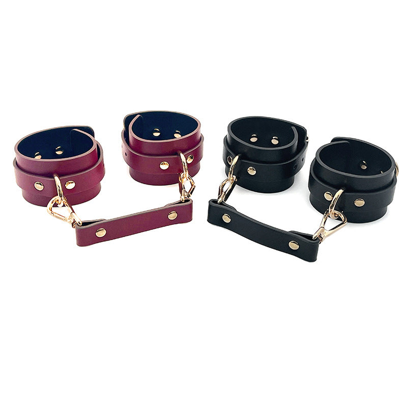 KKCAT PU Leather Handcuffs SK-003 – Adjustable Soft Bondage Cuffs for Adults