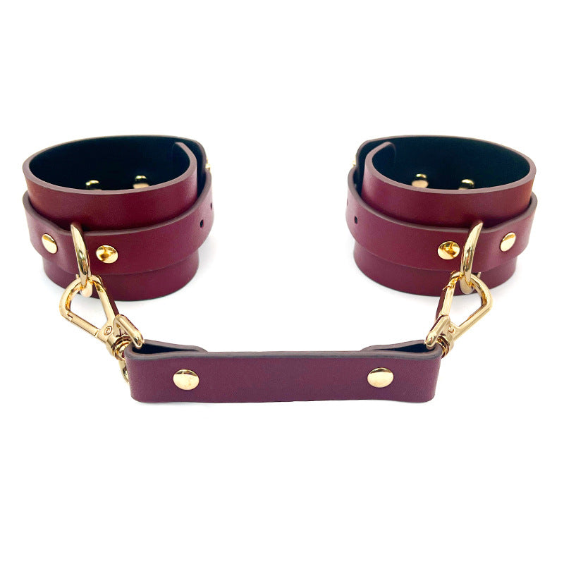 KKCAT PU Leather Handcuffs SK-003 – Adjustable Soft Bondage Cuffs for Adults