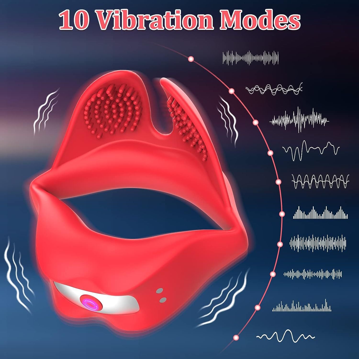 Men'S Lip Locking Sperm Ring Massager Vibration Locking Sperm Ring Wireless Remote Control Massage Masturbation