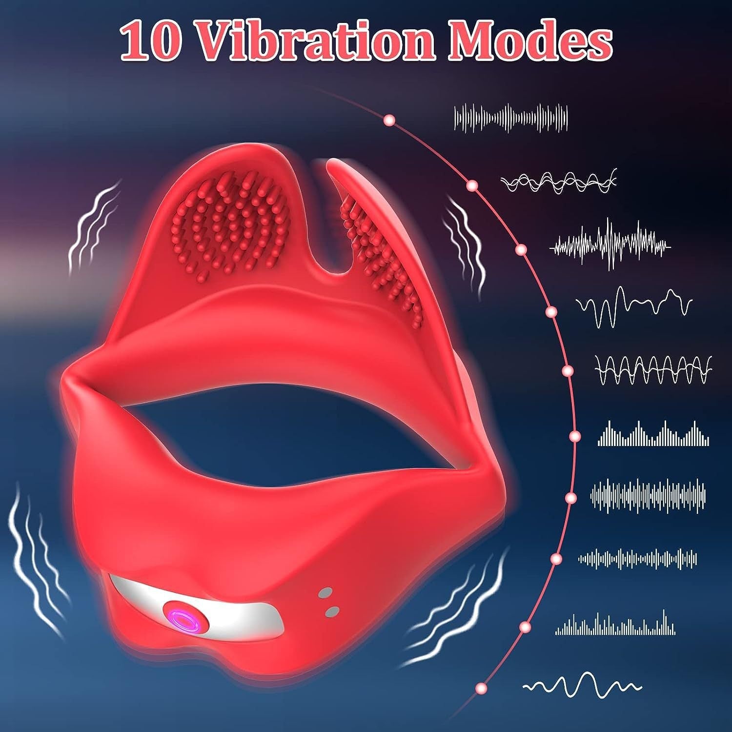 Men'S Lip Locking Sperm Ring Massager Vibration Locking Sperm Ring Wireless Remote Control Massage Masturbation