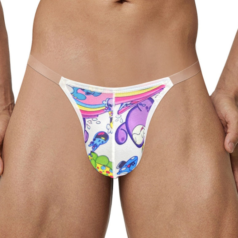 Men’s High-Cut Bikini Briefs with Transparent Waistband – Low-Rise Athletic Nylon Underwear | MP2992