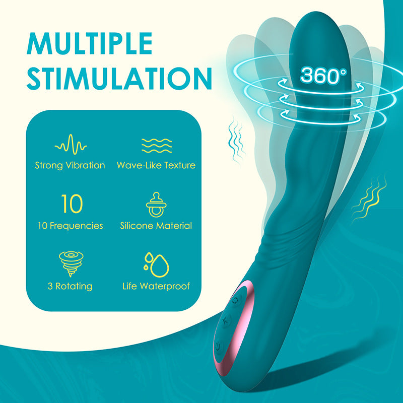 360° Swinging Vibrator – G-Spot Massager for Women | 3 Swing Modes, 10 Vibration Patterns, Silicone Waterproof Design