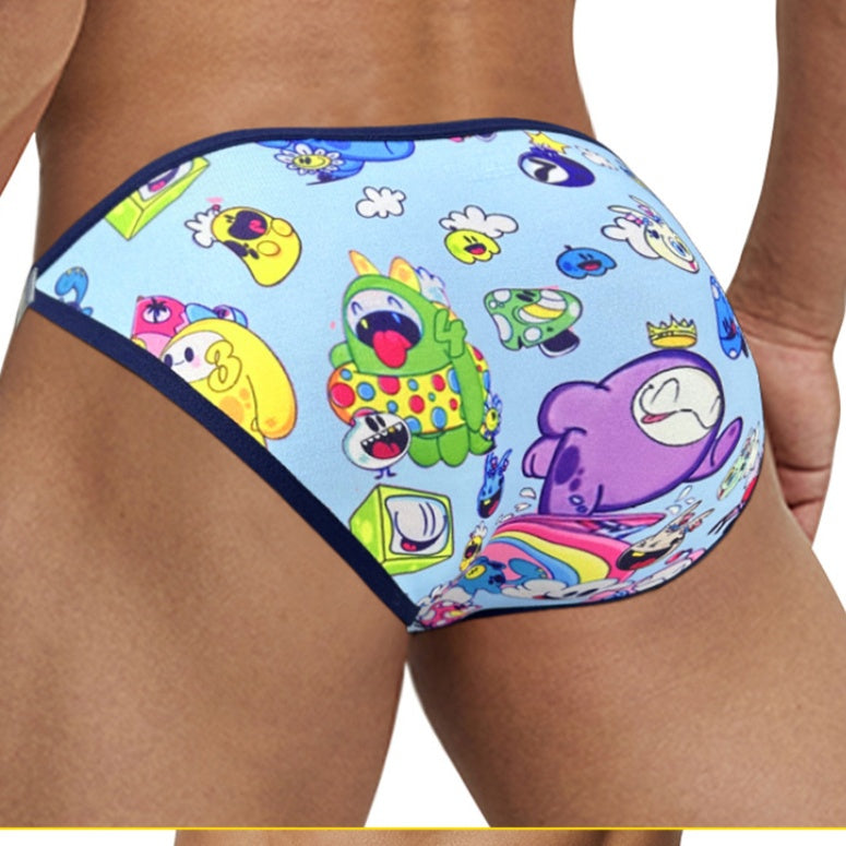 Men’s High-Cut Bikini Briefs with Transparent Waistband – Low-Rise Athletic Nylon Underwear | MP2992