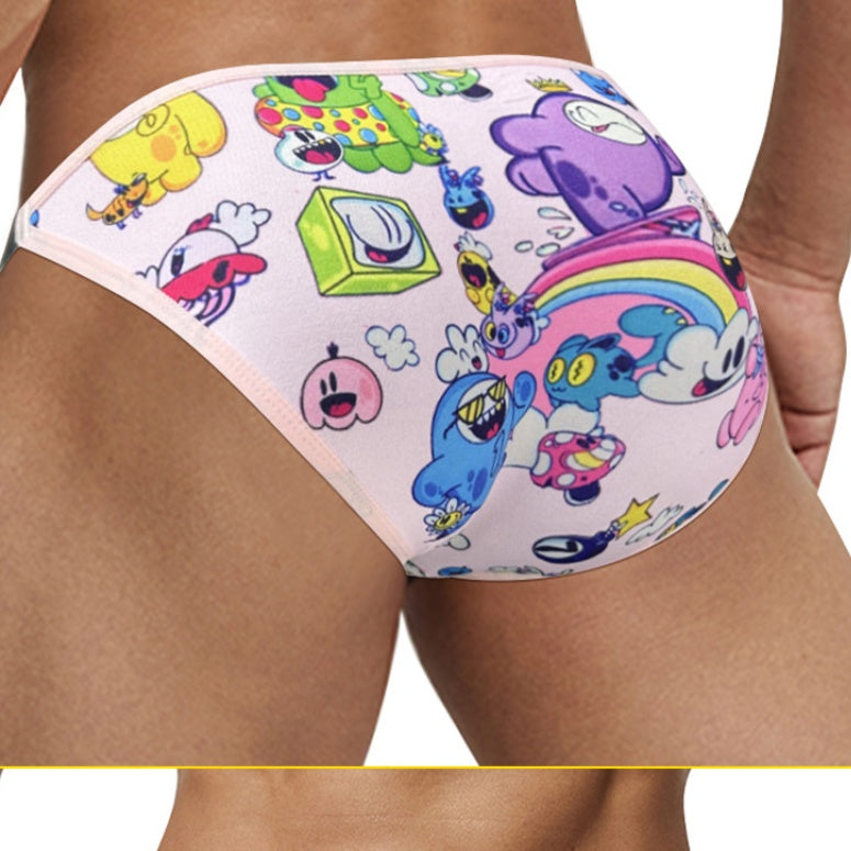 Men’s High-Cut Bikini Briefs with Transparent Waistband – Low-Rise Athletic Nylon Underwear | MP2992