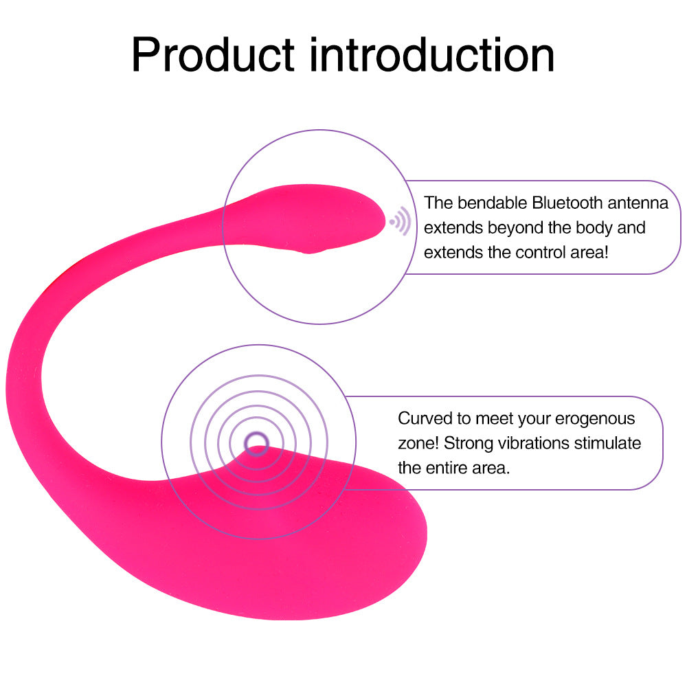 Mobile App Bluetooth Vibrator – Smart Remote Control Female Massager | Liquid Silicone, Waterproof, Global Interactive Toy