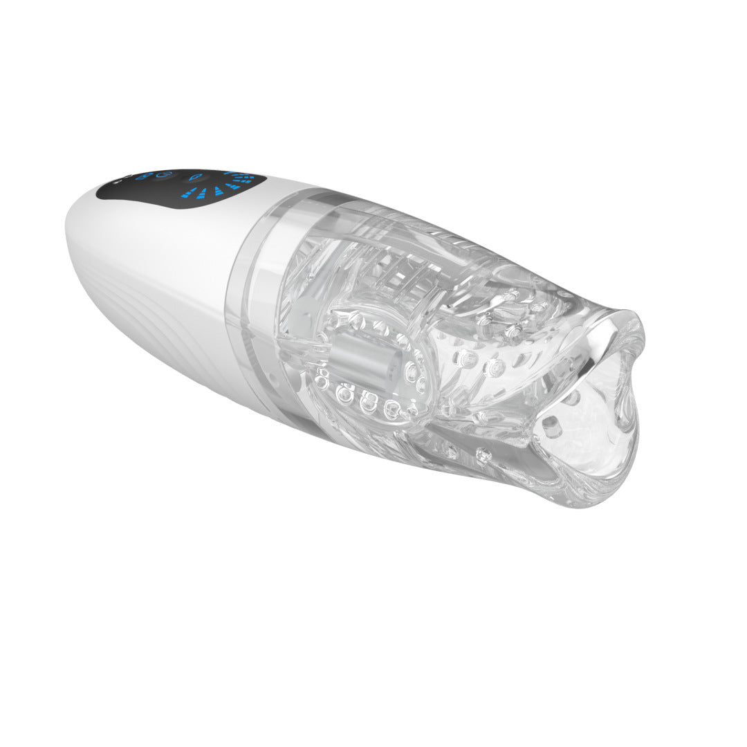 TPE Oral Simulation Cup – 5 Bite Modes & 8 Vibration Patterns, Magnetic Charging, Waterproof IPX6