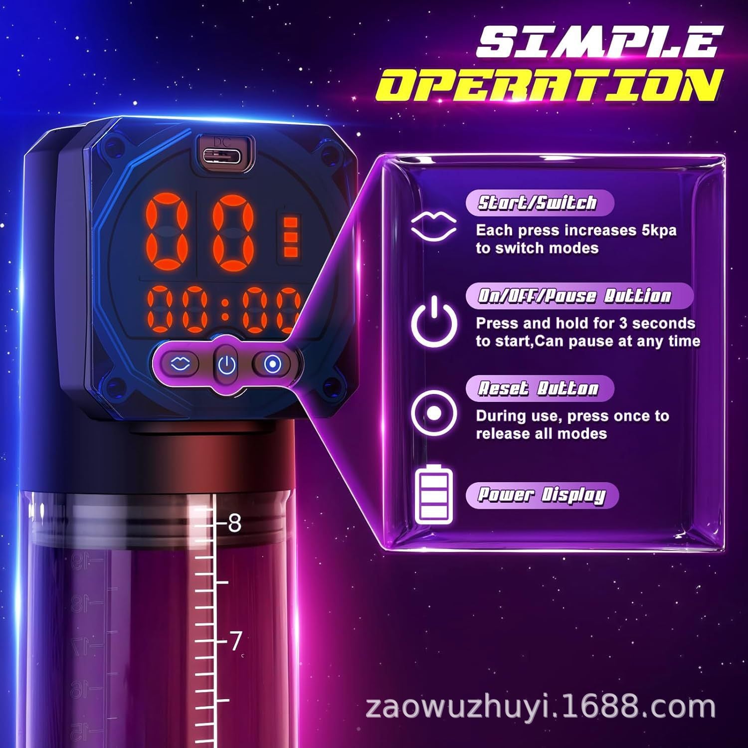 Men's Waterproof Smart Electric Penis Trainer Aid .Premium Rechargeable Smart Handheld Massager for Enhanced Erection Training Cup with Self-Pumping  for Penis Enlargement