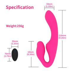 20M Remote Control Liquid Silicone Vibrator for Women – Dual Motor, 10 Modes, Fully Covered Waterproof Design