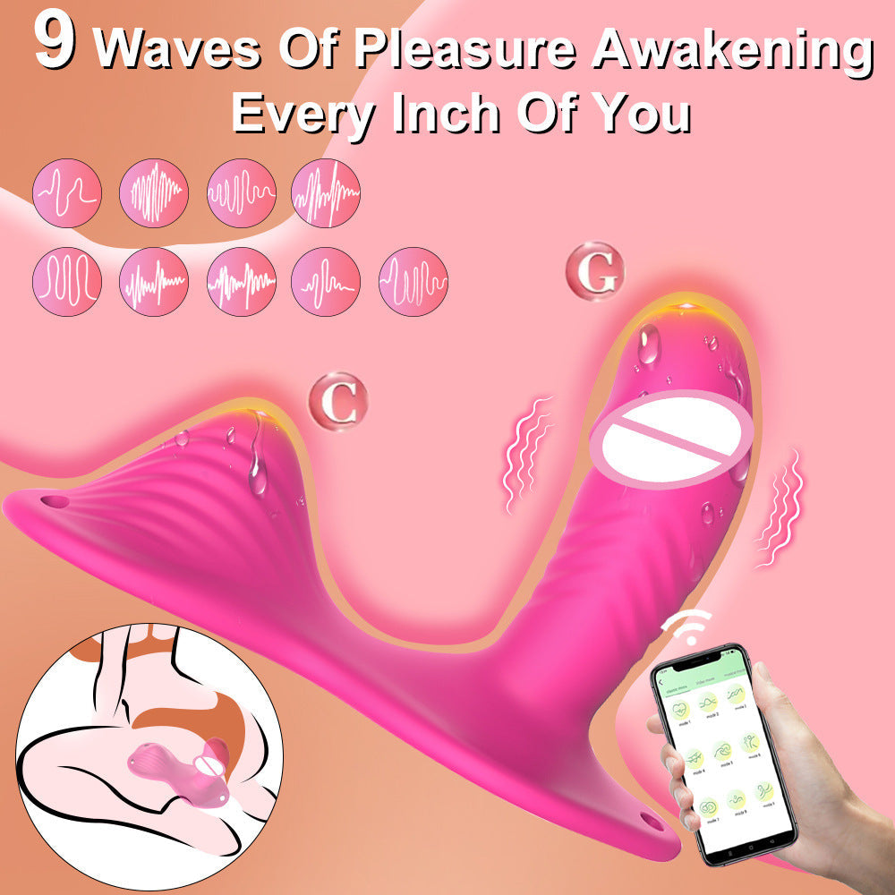 KKCAT App-Controlled Dual Motor Vibrating Dildo – Wearable Waterproof Silicone Massager with Remote, 9 Vibration Modes, Long Battery Life, Female Pleasure Toy