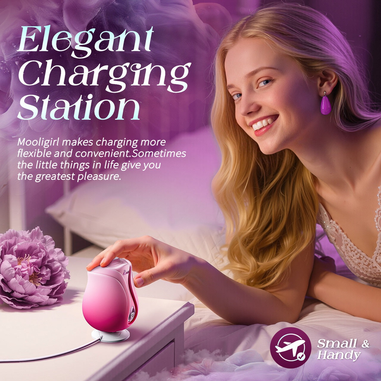 Peony Blosso  Single-Head Clitoral Sucking & G-Spot Vibrator – 5 Modes, Medical-Grade Silicone, App-Enabled