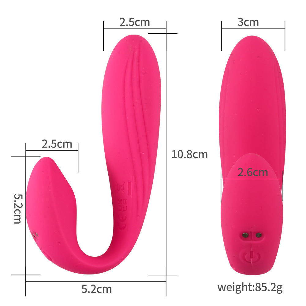 App Dual Shock Wearable Vibrator – U-Shaped Remote Control Vibrating Egg for Women | Dual Motor, 10 Modes, Waterproof Silicone