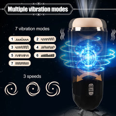 Automatic Sucking & Vibrating Male Masturbation Cup – 7 Vibration Modes, 3 Speed Levels, Magnetic USB Charging
