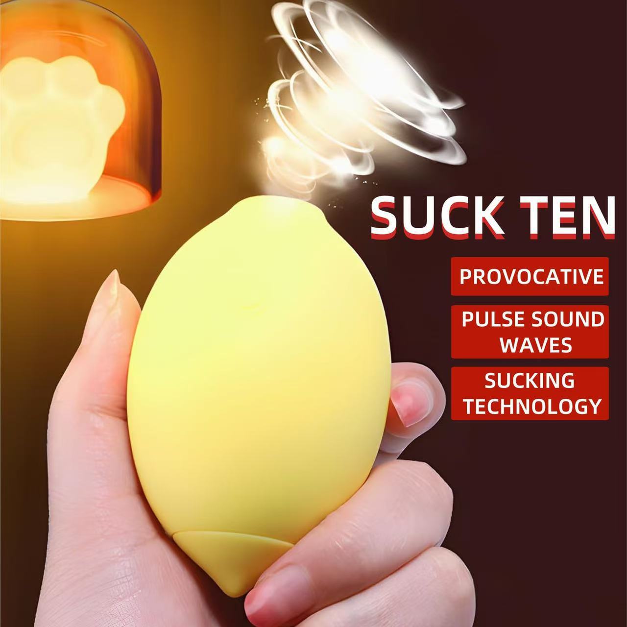 Lemon Clitoral & G-Spot Sucking Vibrator – 10 Modes, Medical-Grade Silicone – Lemon Yellow