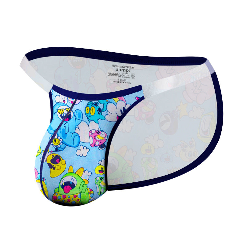 Men’s High-Cut Bikini Briefs with Transparent Waistband – Low-Rise Athletic Nylon Underwear | MP2992