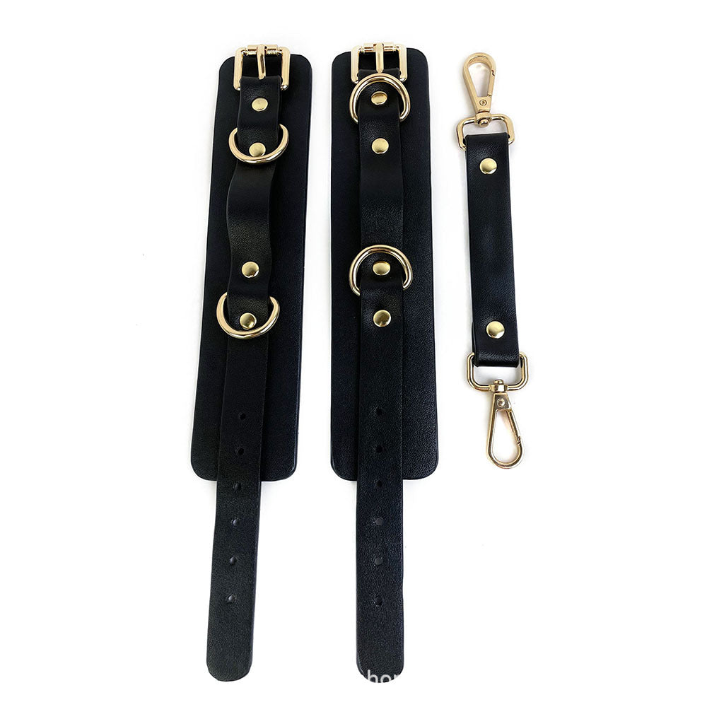 KKCAT PU Leather Handcuffs SK-003 – Adjustable Soft Bondage Cuffs for Adults