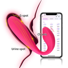 App Dual Shock Wearable Vibrator – U-Shaped Remote Control Vibrating Egg for Women | Dual Motor, 10 Modes, Waterproof Silicone