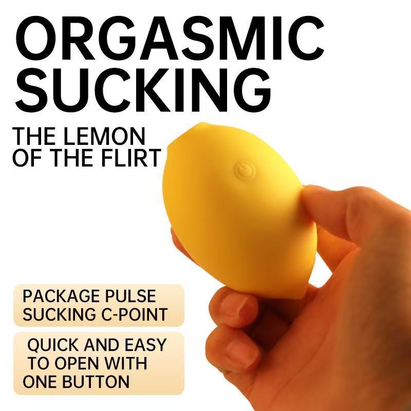 Lemon Clitoral & G-Spot Sucking Vibrator – 10 Modes, Medical-Grade Silicone – Lemon Yellow