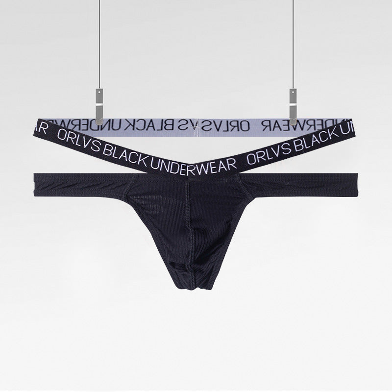 Men’s Low-Rise Sexy Cotton Thong with U-Pouch Lift – Breathable, Soft, Butt-Enhancing Underwear | KKCAT OR6312A