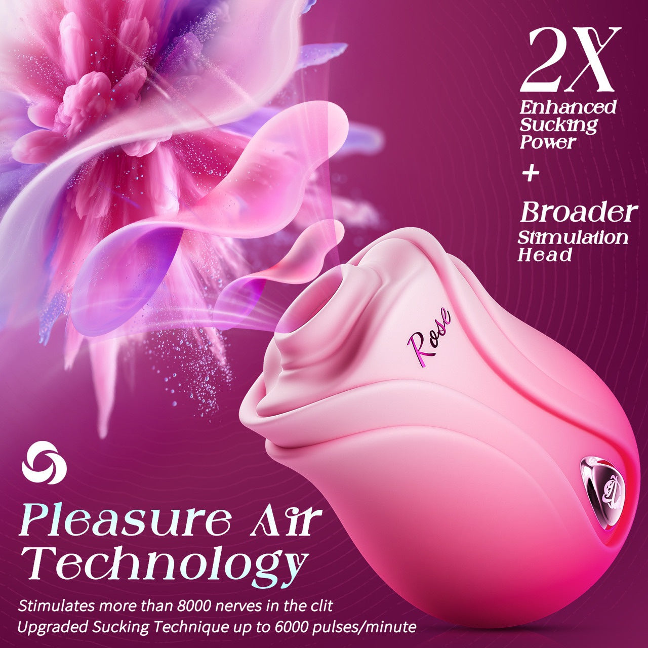 Peony Blosso  Single-Head Clitoral Sucking & G-Spot Vibrator – 5 Modes, Medical-Grade Silicone, App-Enabled