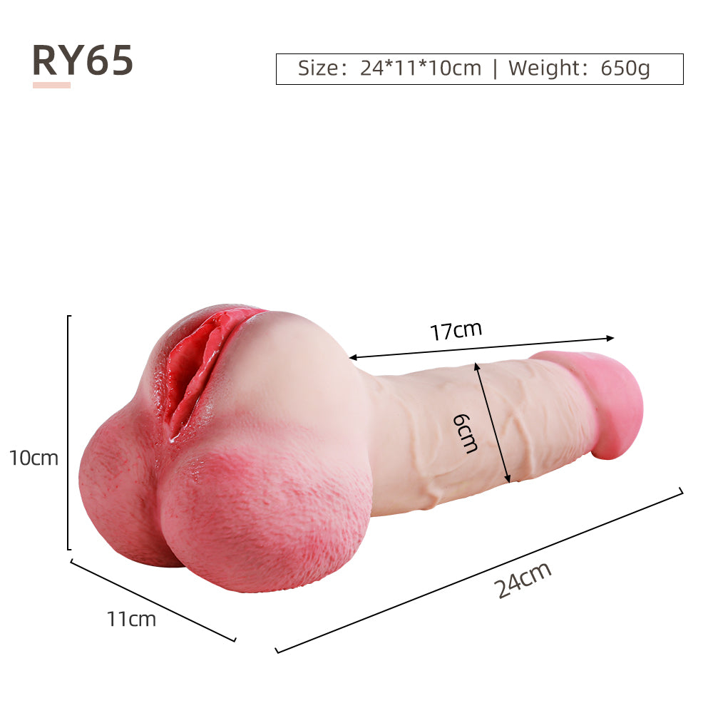 Soft Male Torso Masturbator – Realistic TPE Pocket Pussy & Anal Dual Channel Toy