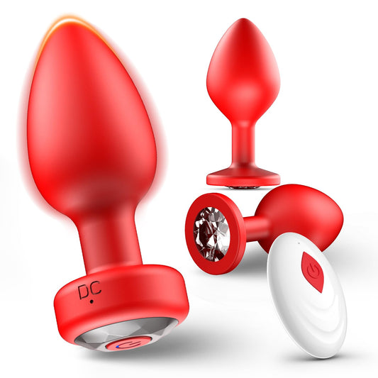Anal Plug Sex Toys Vibrator- 3PCS Silicone Anal Toys Butt Plug Training Kit with Remote Control 10 Frequency Vibration, Vibrating Anal Plug and Prostate Massager, Adult Sex Toys and Games Black