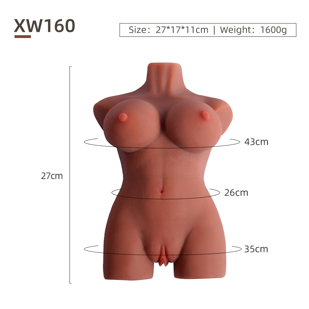 Soft Male Torso Masturbator – Realistic TPE Pocket Pussy & Anal Dual Channel Toy