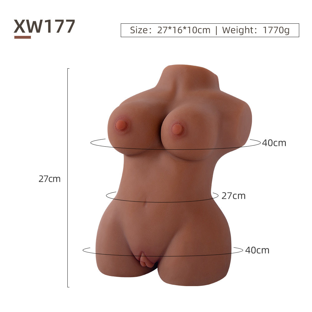 Soft Male Torso Masturbator – Realistic TPE Pocket Pussy & Anal Dual Channel Toy