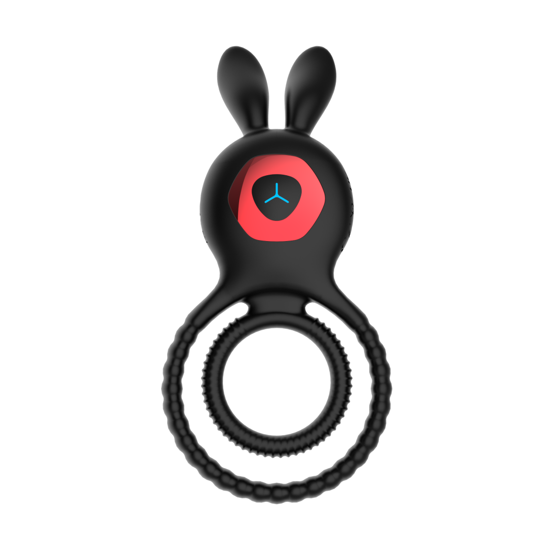 Dual-Ring Rabbit Vibrator with 10 Vibration Modes, Remote Control, Waterproof, Rechargeable